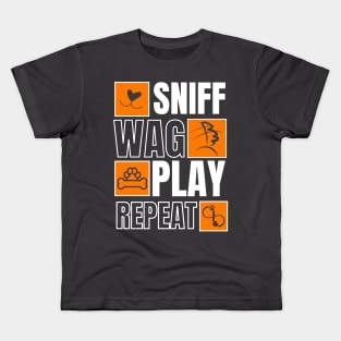 Sniff Wag Play Repeat Kids T-Shirt